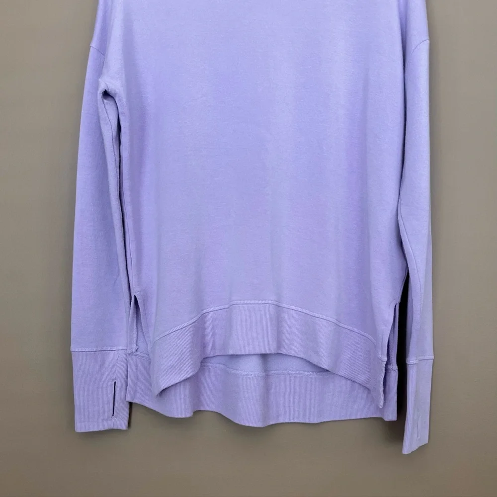 {Athleta} Coaster Luxe Pullover Sweatshirt in Lilac Purple - Women's Medium - Picture 3 of 9